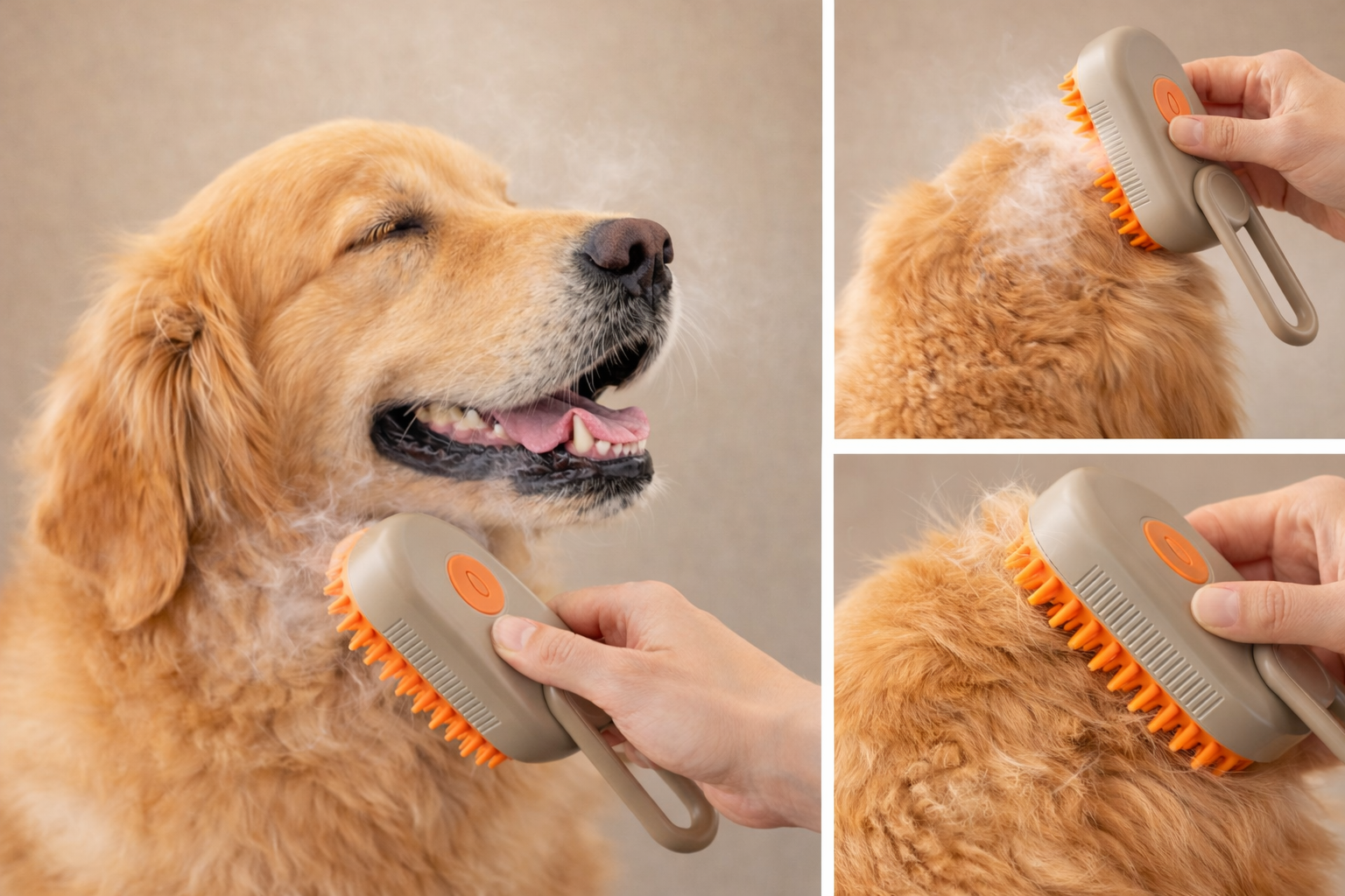 Cepillo de Vapor para Gatos y Perros